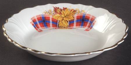 Royal Canadian Tartan Round Sweet Meat Dish