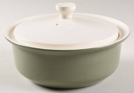 Moss Green Round Covered Vegetable