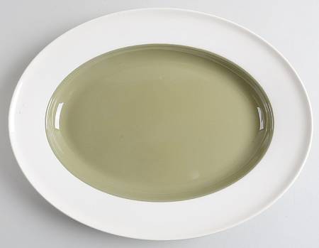 Moss Green 13" Oval Serving Platter