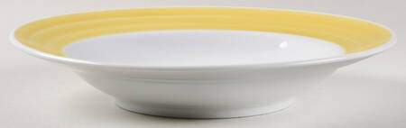 Brasserie Yellow (Band and Verge) Large Rim Soup Bowl