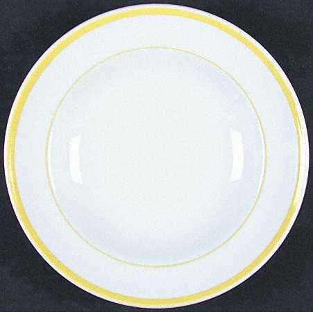 Brasserie Yellow (Band and Verge) Large Rim Soup Bowl