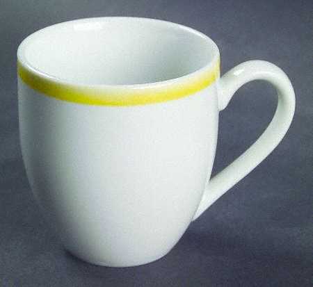 Brasserie Yellow (Band and Verge) Flat Demitasse Cup