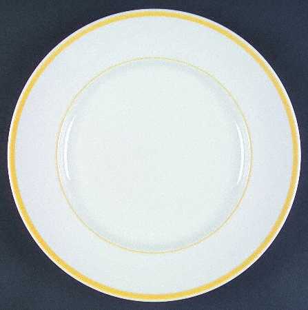 Brasserie Yellow (Band and Verge) 12" Chop Plate (Round Platter)