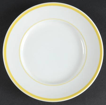 Brasserie Yellow (Band and Verge) Salad Plate