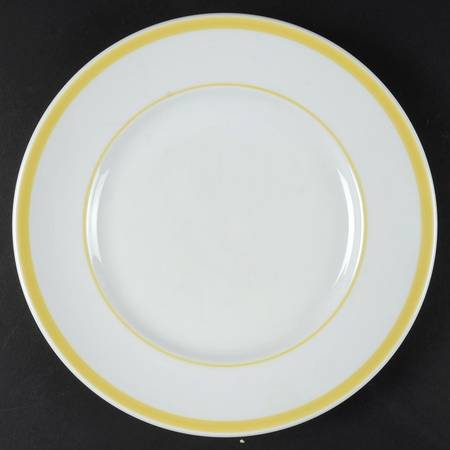 Brasserie Yellow (Band and Verge) Luncheon Plate