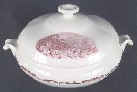 Salvator Red Round Covered Vegetable