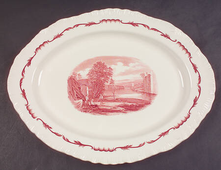 Salvator Red 16" Oval Serving Platter