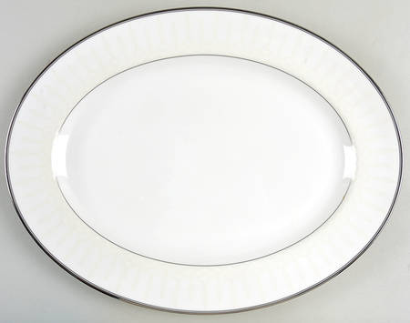 Lismore Platinum 15" Oval Serving Platter