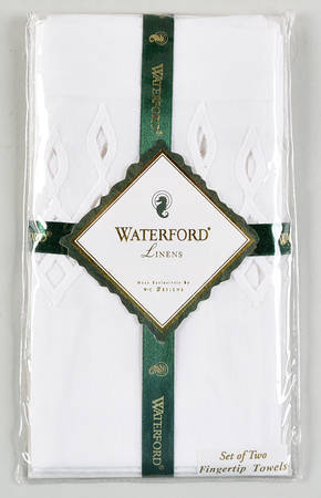 Lismore Platinum (Set of 2) Cloth Fingertip Towels
