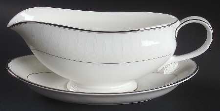 Lismore Platinum Gravy Boat & Underplate
