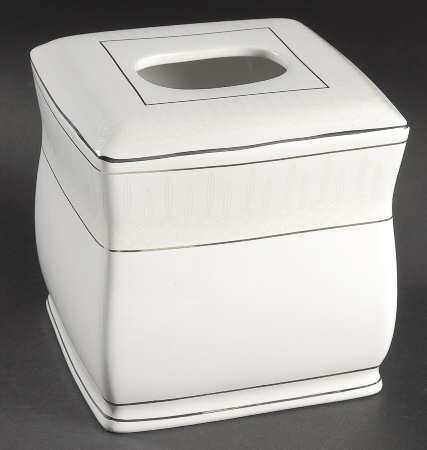Lismore Platinum Square Tissue Box Cover
