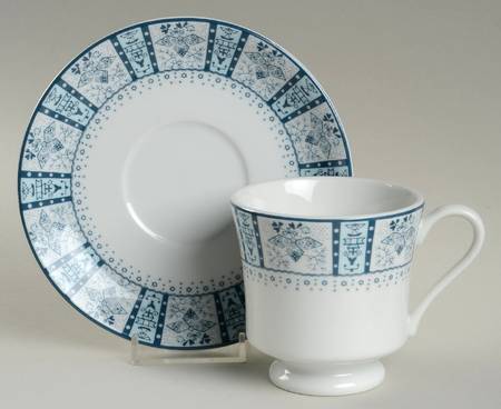 The White House Collection (Black Backstamp) Footed Cup & Saucer Set