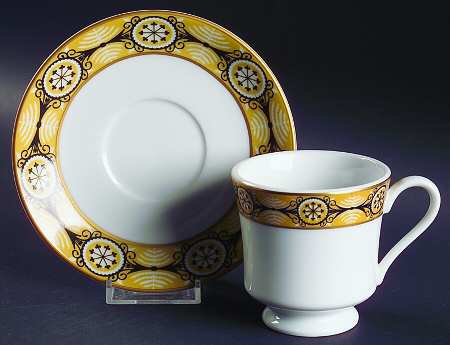 James Madison Footed Cup & Saucer Set by Woodmere