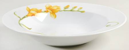 Lyrical Blooms Large Rim Soup Bowl
