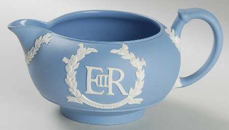 Queen Elizabeth II on Lavender Jasperware Creamer