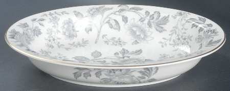 Avon Gray (Gold) 9" Oval Vegetable Bowl