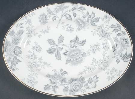 Avon Gray (Gold) 11" Oval Serving Platter