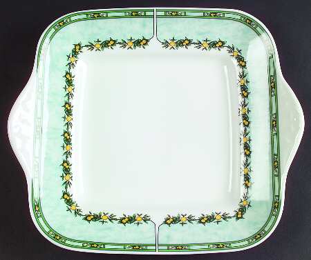 Clementines Square Handled Cake Plate