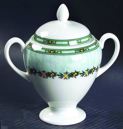 Clementines Globe Shape Sugar Bowl & Lid