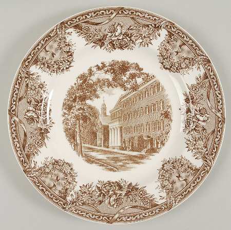 Salem College Brown Dinner Plate