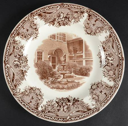 Salem College Brown Dinner Plate