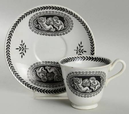 Cipriani Black Footed Demitasse Cup & Saucer Set