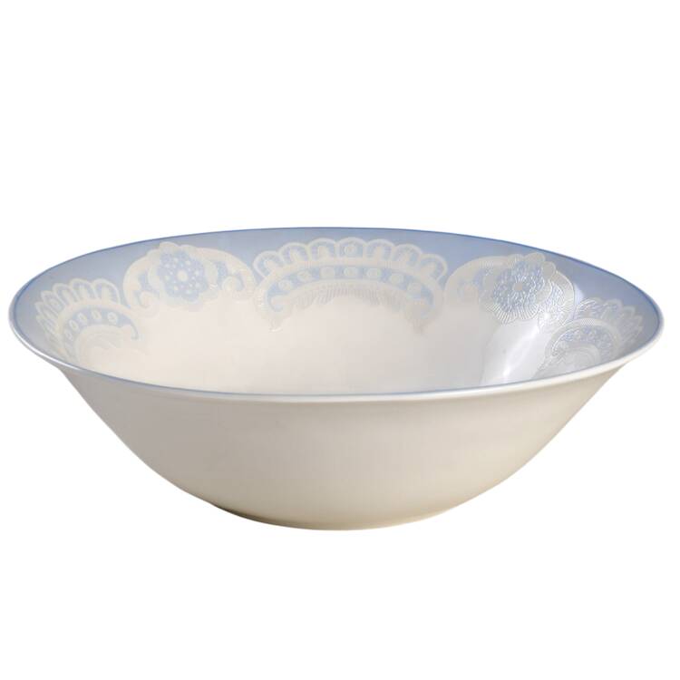 Queen Anne's Lace Blue 10" Round Vegetable Bowl