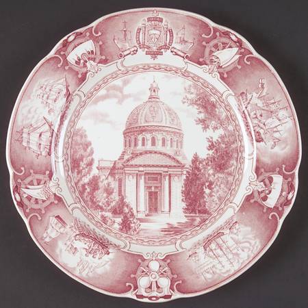 United States Naval Academy Red Dinner Plate