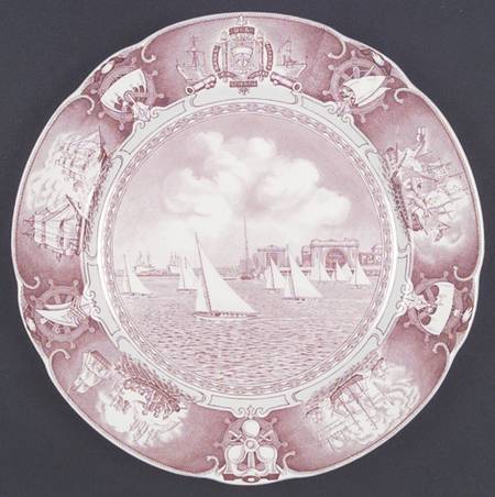 United States Naval Academy Red Dinner Plate