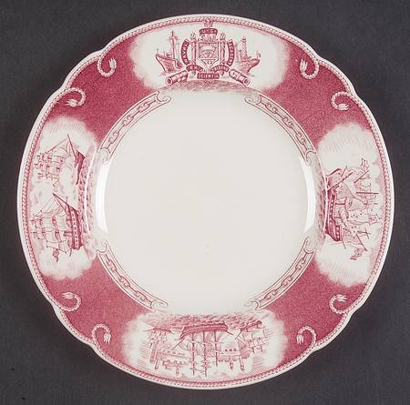 United States Naval Academy Red Bread & Butter Plate