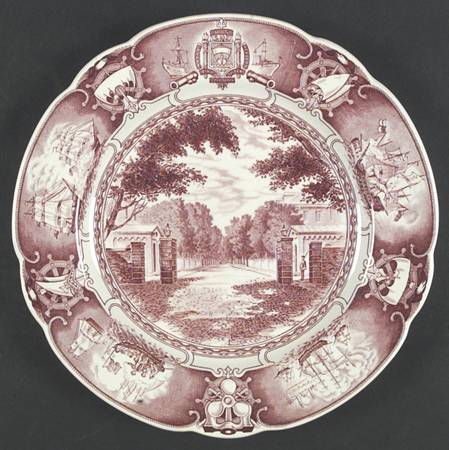 United States Naval Academy Red Dinner Plate