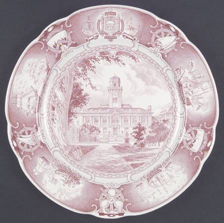 United States Naval Academy Red Dinner Plate