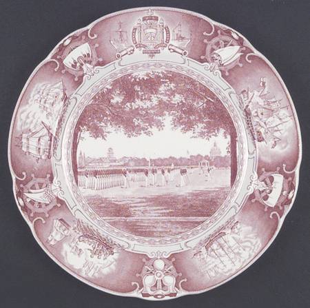 United States Naval Academy Red Dinner Plate