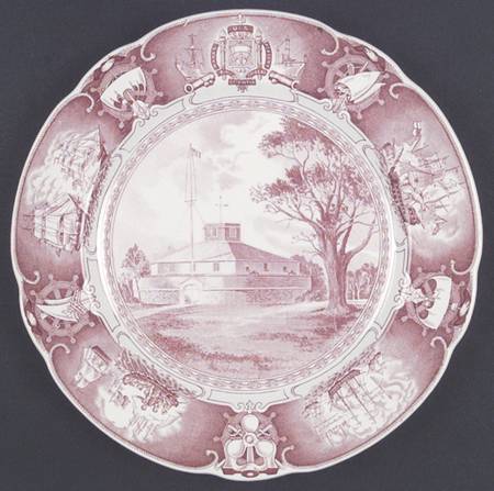 United States Naval Academy Red Dinner Plate