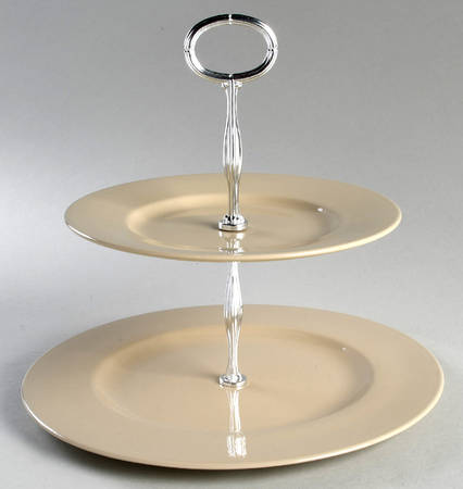 Drabware (Newer) 2 Tiered Serving Tray (Dinner & Salad Plate) by Wedgwood