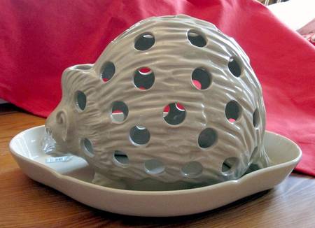 Drabware (Newer) Hedgehog Crocus Pot and Stand
