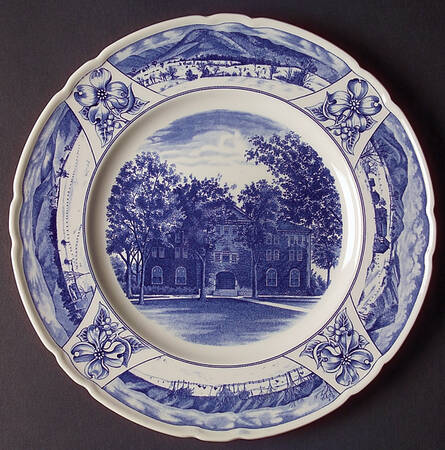 Mercersburg Academy Blue Dinner Plate