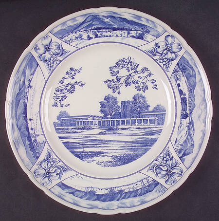 Mercersburg Academy Blue Dinner Plate