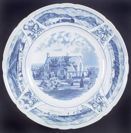 Mercersburg Academy Blue Dinner Plate