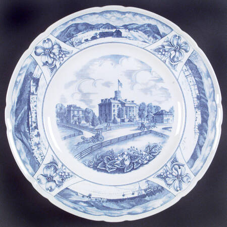 Mercersburg Academy Blue Dinner Plate