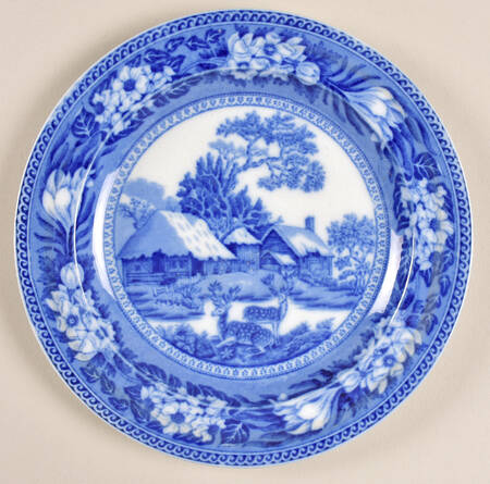 Fallow Deer Blue (No Trim) Dessert/Pie Plate