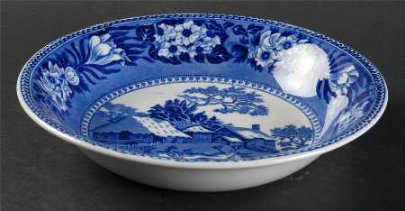 Fallow Deer Blue (No Trim) Coupe Soup Bowl