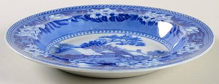 Fallow Deer Blue (No Trim) Rim Soup Bowl