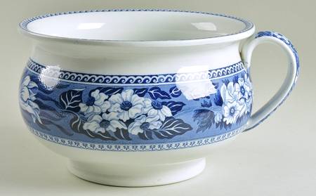 Fallow Deer Blue (No Trim) Open Chamber Pot