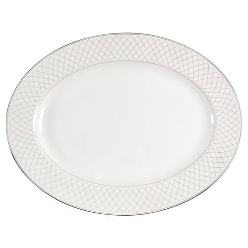 Crosshaven Platinum 15" Oval Serving Platter