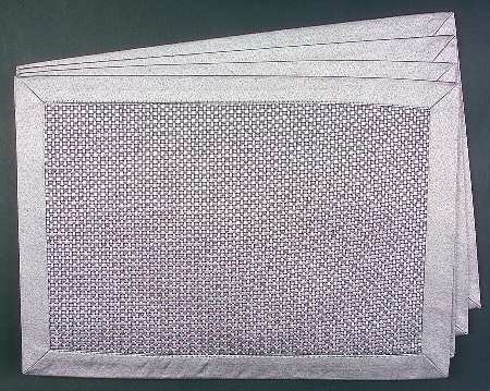 Crosshaven Platinum Cloth Placemat - Set of 4