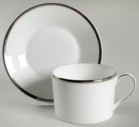 Sterling Flat Cup & Saucer Set