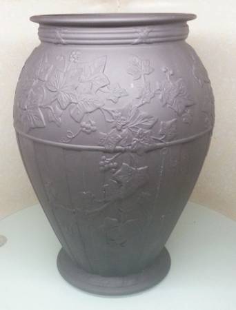 Doric Black Jasperware Statement Vase