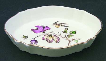 Swallow (No Design Edge, Gold Trim) Silver Tray