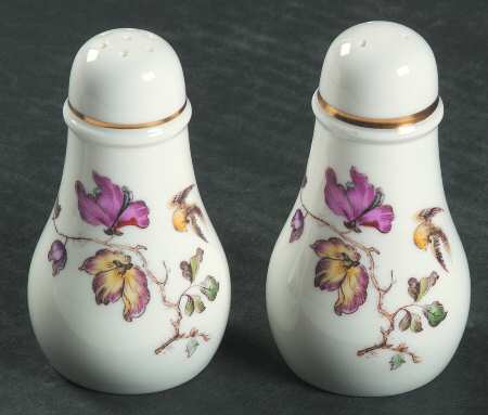 Swallow (No Design Edge, Gold Trim) Salt & Pepper Set